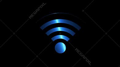 Wireless network icon, wifi symbol