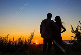 Couple on sunset