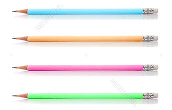 Group of Pastel Pencil isolated on white background