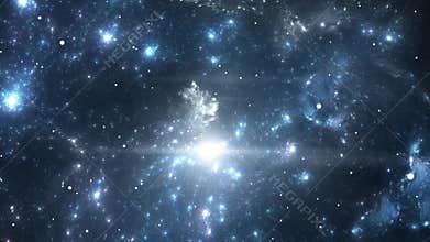 Flying through nebula and star fields