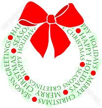 Christmas Greeting Wreath/eps