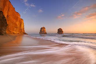 Twelve Apostles on the Great Ocean Road, Australia at sunset