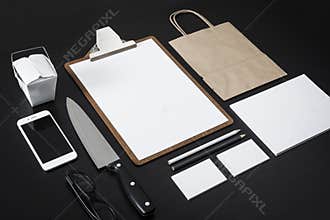 Restaurant letterhead design mockup