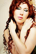 Madam Butterfly Beautiful Woman with long hair