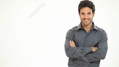Happy guy isolated
