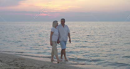 Evening promenade at the seaside