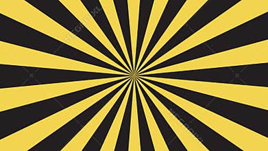 Rays pattern animation. vintage retro round striped background.