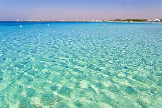 The most beautiful sandy beaches of Apulia:Porto Cesareo marine,Salento coast.ITALY (Lecce).