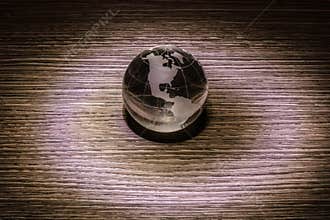 Crystal earth globe