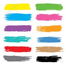 Vector Brush stroke Colorful vector hand drawn with ink