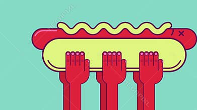 Hot dog funeral animation.