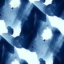 Colorful pattern water sea waves blue abstract watercolor art paint seamless texture hand painted background