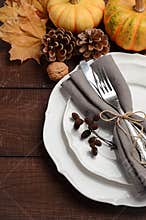 Autumn table setting
