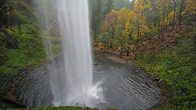 High definition movie of Silver Falls in Oregon with audio autumn season 1080p closeup