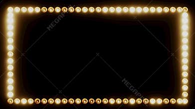 Frame of Light Bulbs for a Film Border