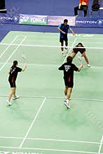 Mixed Doubles Badminton