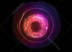 Abstract colorful ball.New technology concept with space.Innovation development