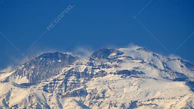 The Andes Mountains in Winter