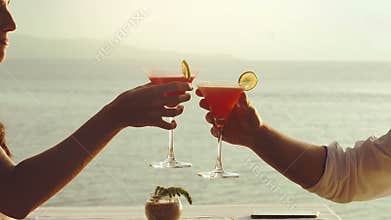 Romantic dinner on the beach in luxury restaurant