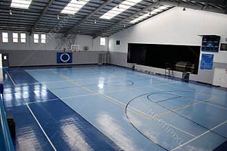 Blue Indoor Gymnasium