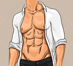 Comic Attractive Young Man