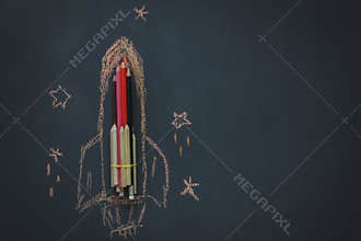 Top view Back to school or business start up background.