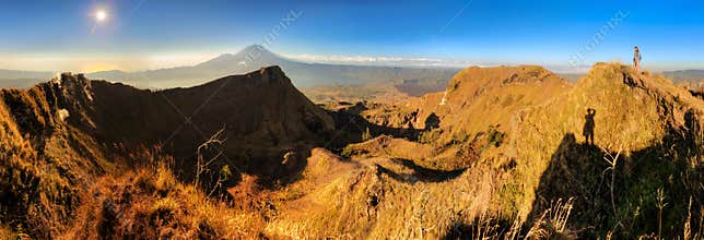 Mount Batur sunrise panorama