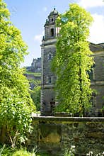 Old church with trees in Edinburgh, Scotland