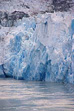 Glacier dropping into ocean