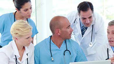 Medical team working together during meeting