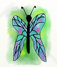 Child painting - Butterfly
