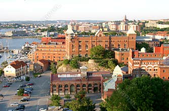View upon Swedish Goteborg and channel