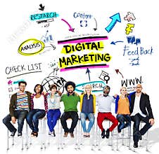 Digital Marketing Branding Strategy Online Media Concept