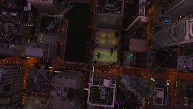 Aerial Illinois Chicago Night