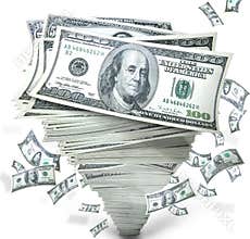 Money in stack of cash