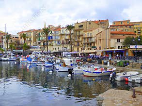 Fishing harbour and boats in Calvi