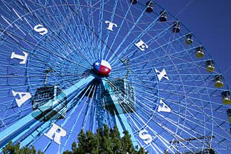 Ferris wheel and sky way at State Fair
