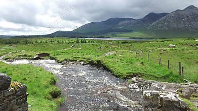 View to river and hills at connemara in ireland 38