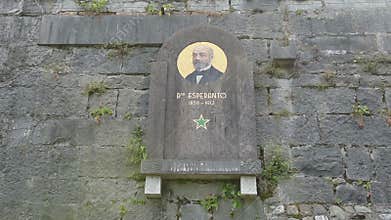 Commemorative plaque of L. L. Zamenhof in Udine, Italy
