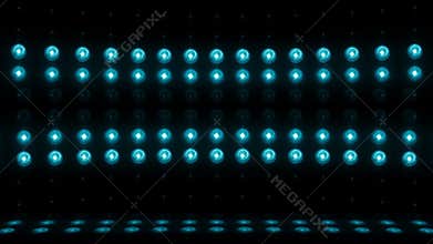3d light bulb stage vertical scanning 4K LOOP green