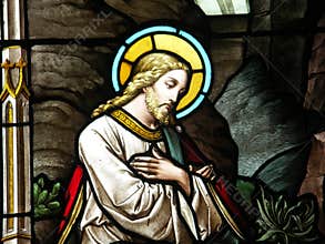 Christ in stained glass