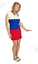 Young girl shows small height