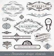 Calligraphic design elements & page decor
