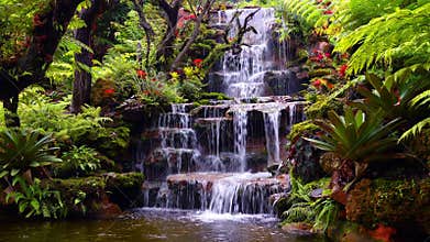 Waterfalls and forests at Tham Pha Daen Temple, Sakon Nakhon Province,Thailand