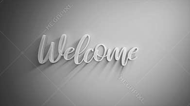 Welcome Message With Elegant White Glow Style Effect
