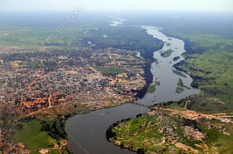 Aerial of Juba, capital of South Sudan