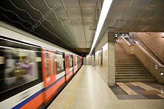 Modern metro station.