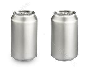 Metal aluminum beverage drink can isolated on white background clipping path. photography