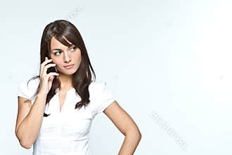 Young woman with mobilephone