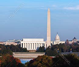 Sunset over Washington DC